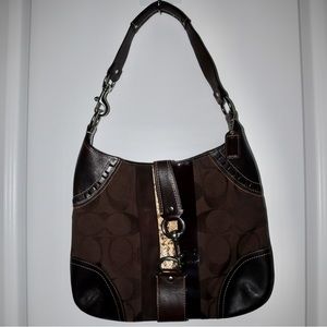 Authentic Coach Hampton Python Hobo Bag – Brown, Snake Multi Print